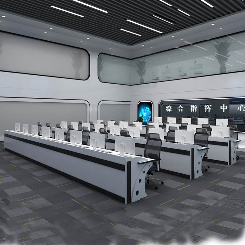 烤漆指挥中心操作台监控室控制台多媒体电脑办公桌安防工作调度台
