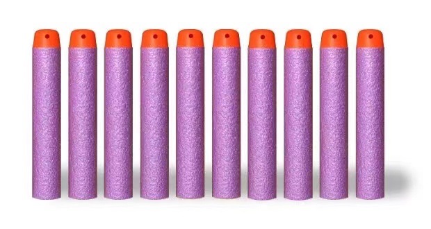 通用型7.2cm空心软弹泡沫软头子弹 eva精英空心头软弹子弹多色