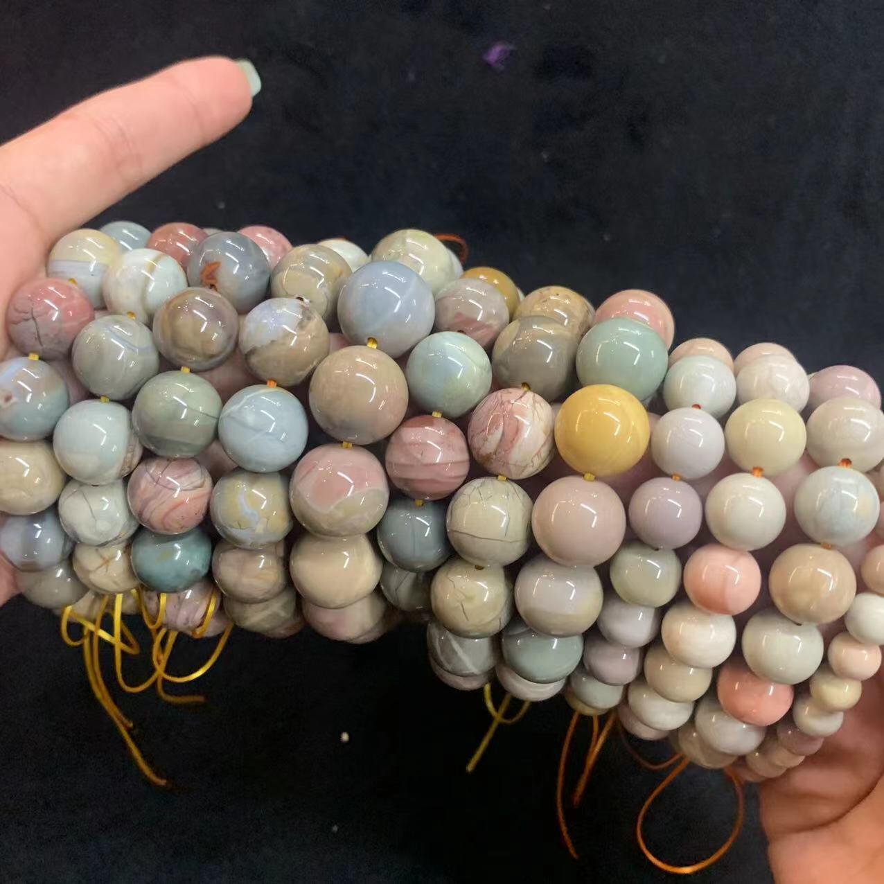 工厂直销天然阿拉善手链民族风带天眼戈壁玉手串   批发直播货源