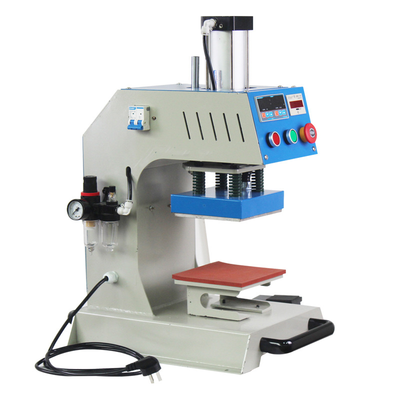 Factory Direct Sales Air-Operated Label-Ironing Machine 20*20 Hot Stamping Machine Single-Station Automatic Heat Transfer Pressing Machine Pressing Machine Hot Drilling