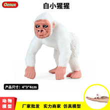 儿童蒙氏教具仿真迷你野生动物模型白猩猩人猿猴子玩具场景摆件