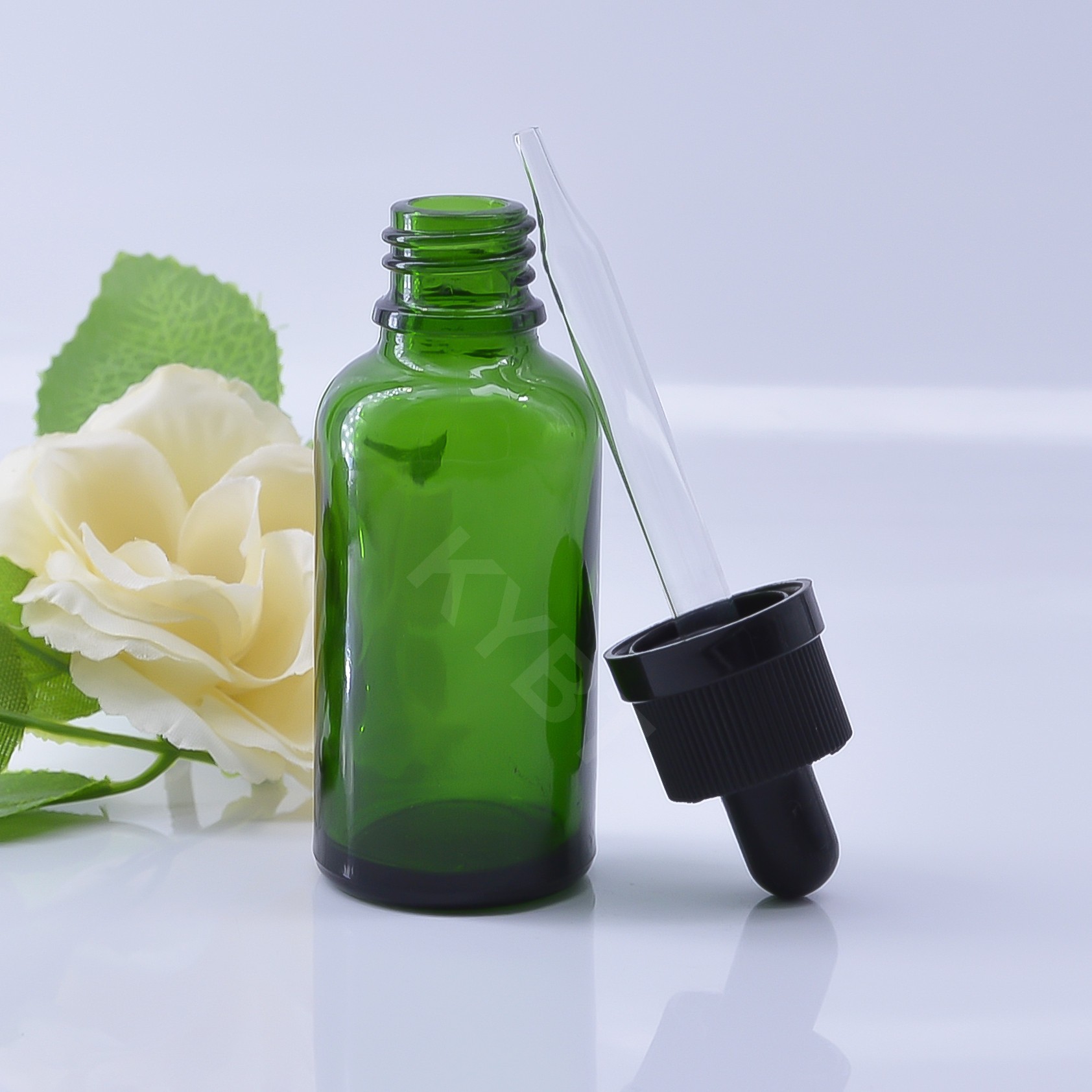 现货 5-100mll精油瓶 绿色玻璃瓶 10ml圆肩烟油瓶 软胶滴管玻璃瓶