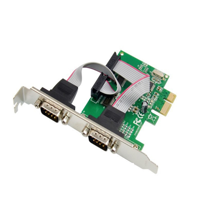 PCI-E转串口卡PCIe9针串口 RS232通讯串口卡DB9串口PCIE扩展2串卡