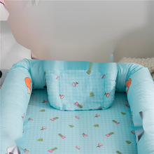 ..跨境婴儿床折叠拆洗便携全包围婴儿床中床换尿布垫婴儿枕旅行