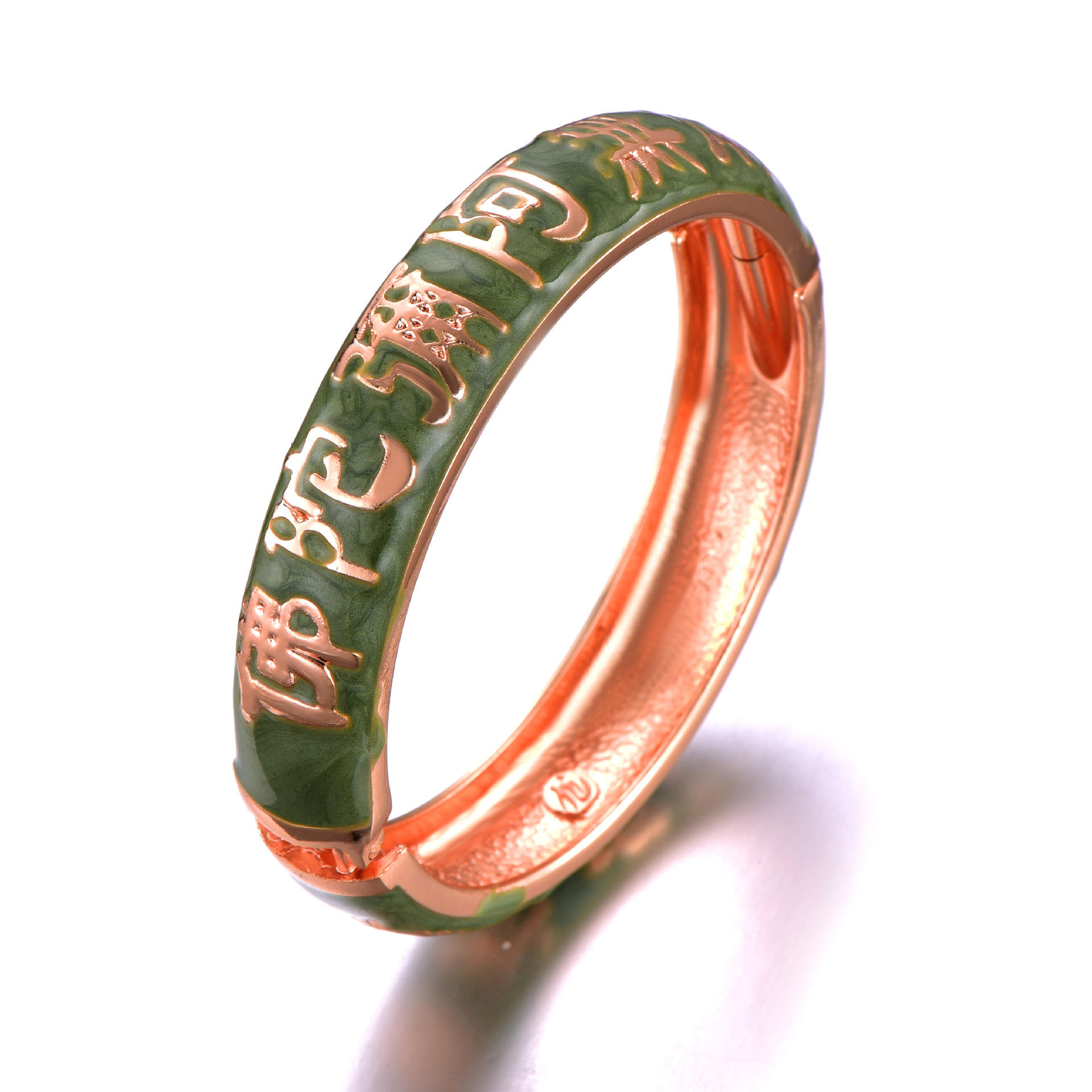 戴丽佛教手镯手环 南无阿弥陀佛合金开口滴油手镯 佛教礼品首饰