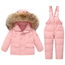 宝宝婴儿羽绒服套装男女童韩版洋气加厚小童1-3岁冬季两件套代发