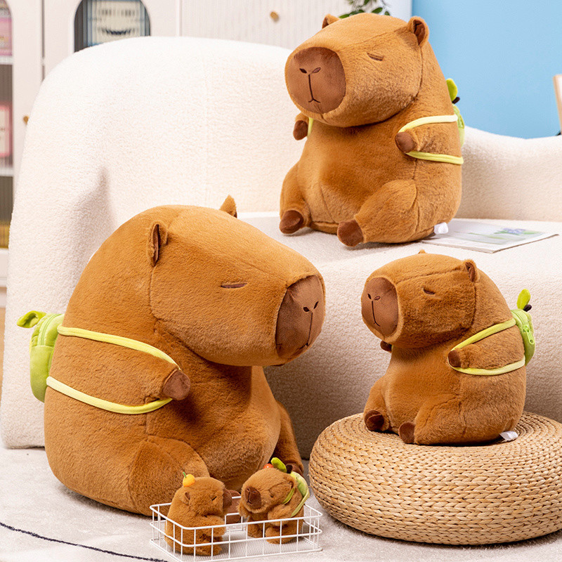 Cute Avocado Capybara Plush Toy Doll One Piece Dropshipping Wholesale plus Logo Gift for Kids