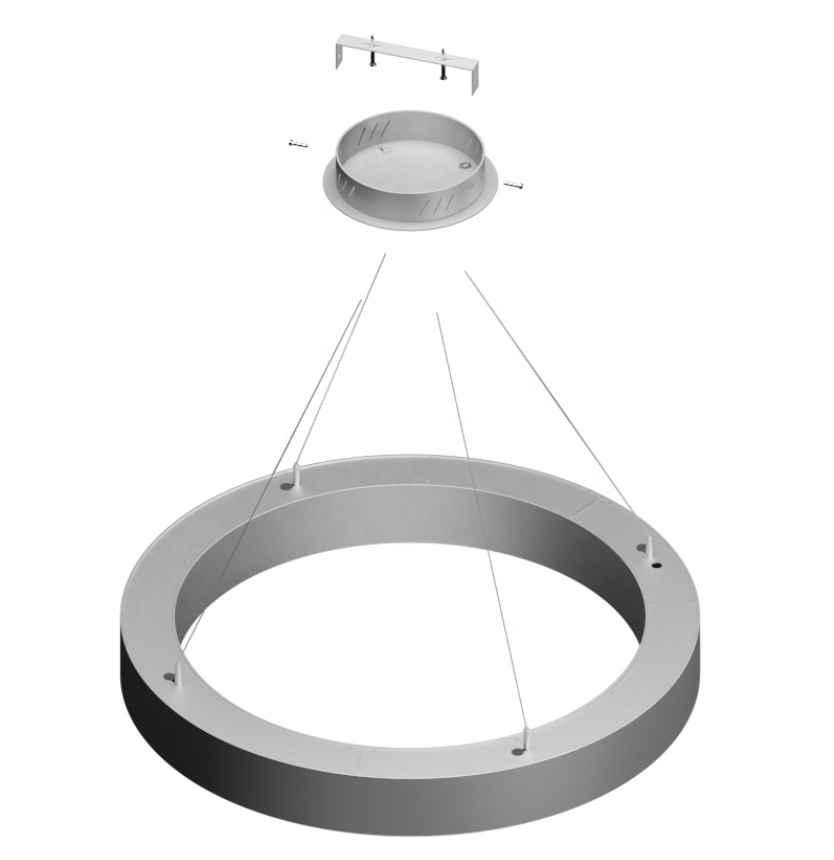 hlinear后现代吊灯轻奢餐厅吧台前台圆环led吊灯吸顶灯成品套件