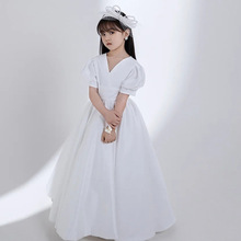 小红书网红爆款女童婚纱礼服白纱演出服公主裙生日宴会韩版摄影服