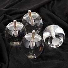 跨境亚克力桌脚水晶沙发脚柜脚透明圆饼家具脚欧式茶几脚