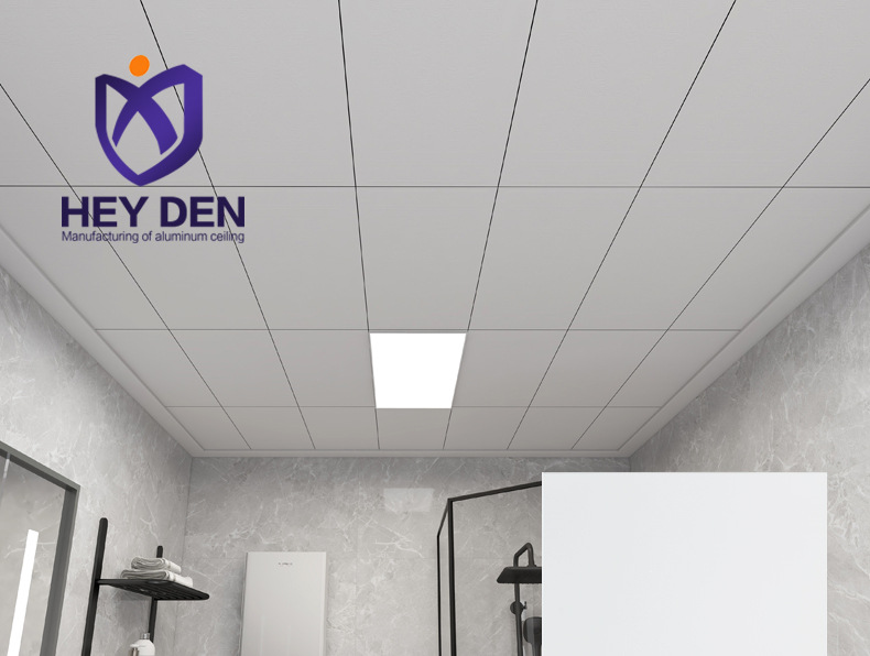 滚涂抗油污集成吊顶铝扣板300x600亚白吊顶纯白银灰色黑色铝天花