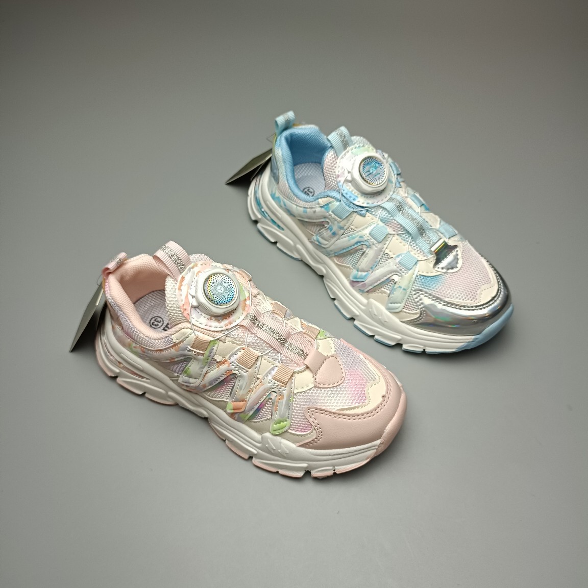 女童旋转纽扣新款32-37黄蜂比奇秋季新款双网女童运动鞋-阿里巴巴