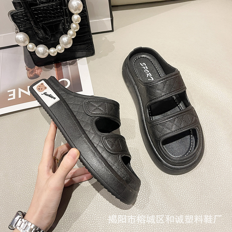 Women's Outdoor Sandals 2022 Summer New Platform Platform Casual All-Matching Slippers Open Toe Comfortable Beach Shoes