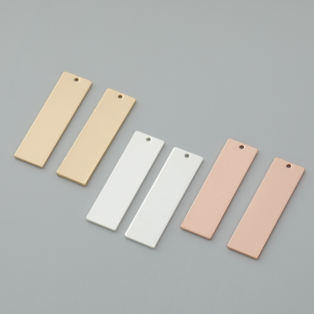 亚马逊热卖长方形配件32*9mm金属长条吊坠项链diy配件批发