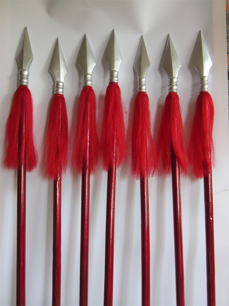 红缨枪舞蹈道具木质刀马旦红樱枪红色竞赛武术棍京剧老式舞蹈怀旧