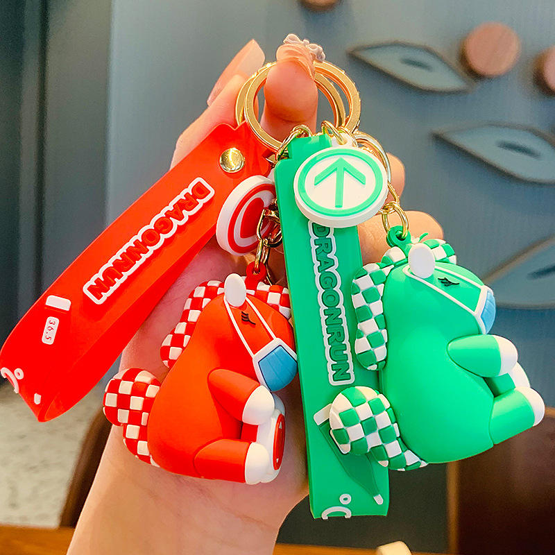 卡通滴胶口罩绿码钥匙扣挂件女可爱创意情侣汽车钥匙链小饰品批发