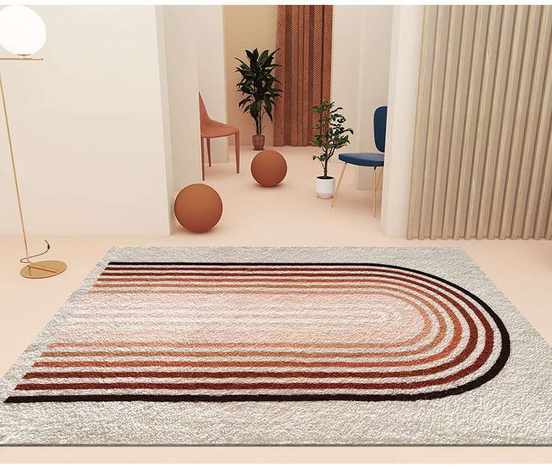 跨境北欧地毯轻奢客厅毯仿羊绒床边满铺地毯沙发茶几地毯玄关地毯