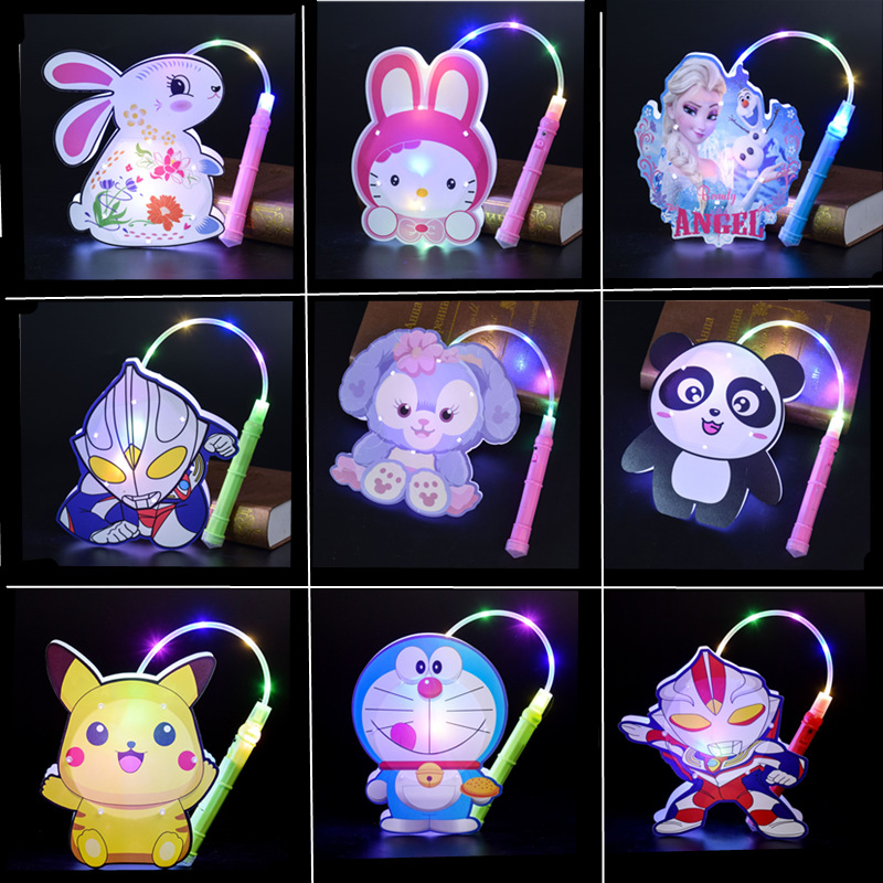 Mid-Autumn Festival New Jade Hare New Year's New Year's Day Lantern Festival Luminous Portable Lantern Small Gift Cartoon Stall Hot Sale Toy