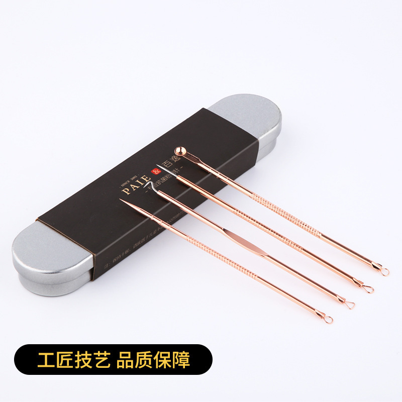 Factory Wholesale Stainless Steel Splinter Acne Clip Set Pimple Pin Cell Tweezer Pick Blackhead Squeeze Acne Acne Tweezers Tool