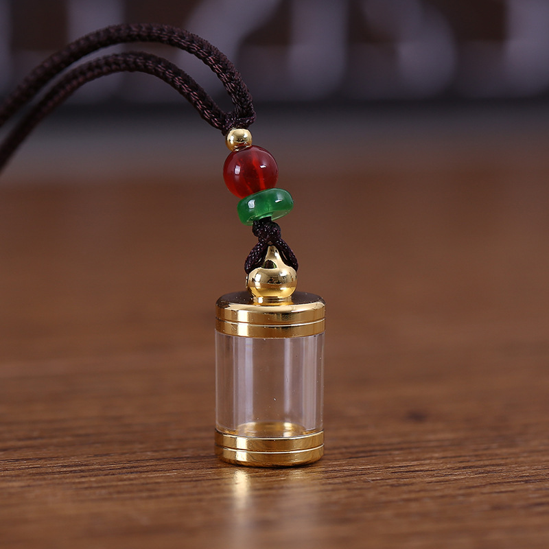 可打开装朱砂的空瓶子吊坠朱砂瓶容器空心小瓶护身嘎乌盒小挂件