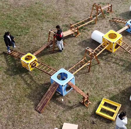 安吉游戏户外玩具体育活动器材攀爬架16件运动组合安吉箱pv滚筒28