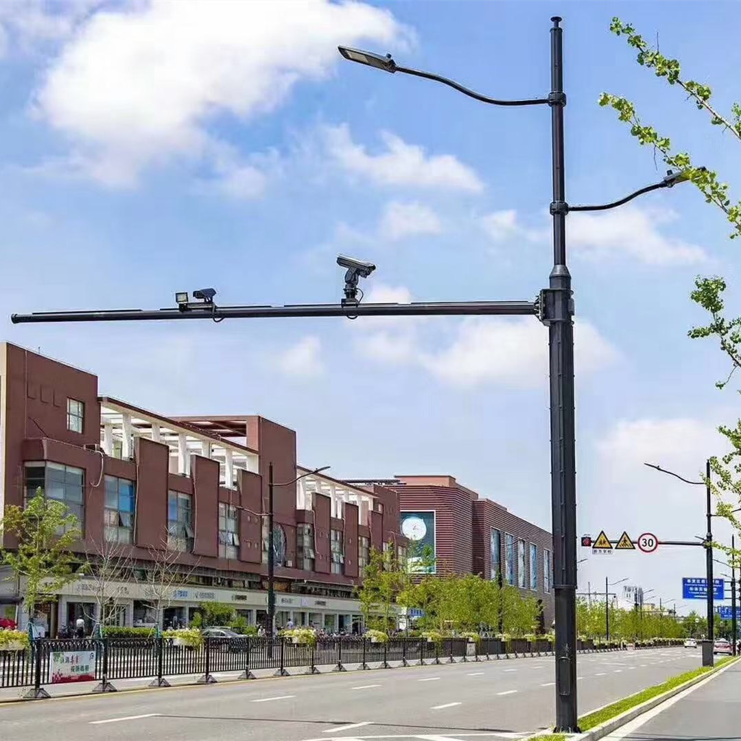 供应八角天网监控杆5g综合杆灯杆毛坯电子警察杆f型交通诱导屏杆