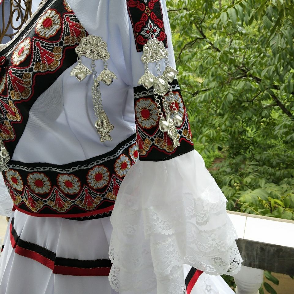 阿卯服装少数民族服装舞蹈服装大摆裙休闲套装