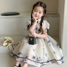 女童连衣裙夏季款漂亮公主裙儿童超仙中国风汉服旗袍裙宝