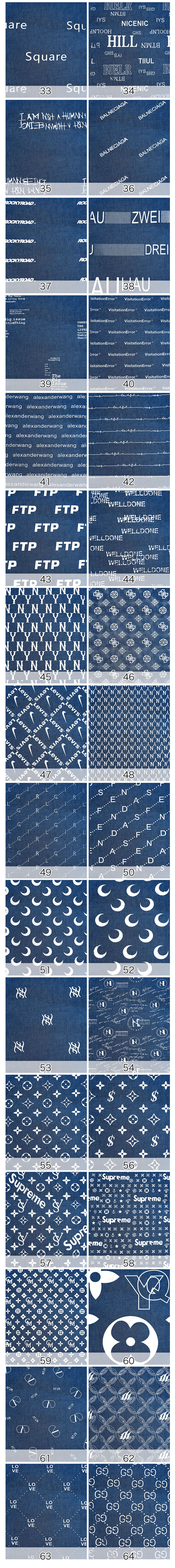 春夏牛仔服装衬衫印花英文秋冬厚水洗字母现代牛仔布裤子夹克面料