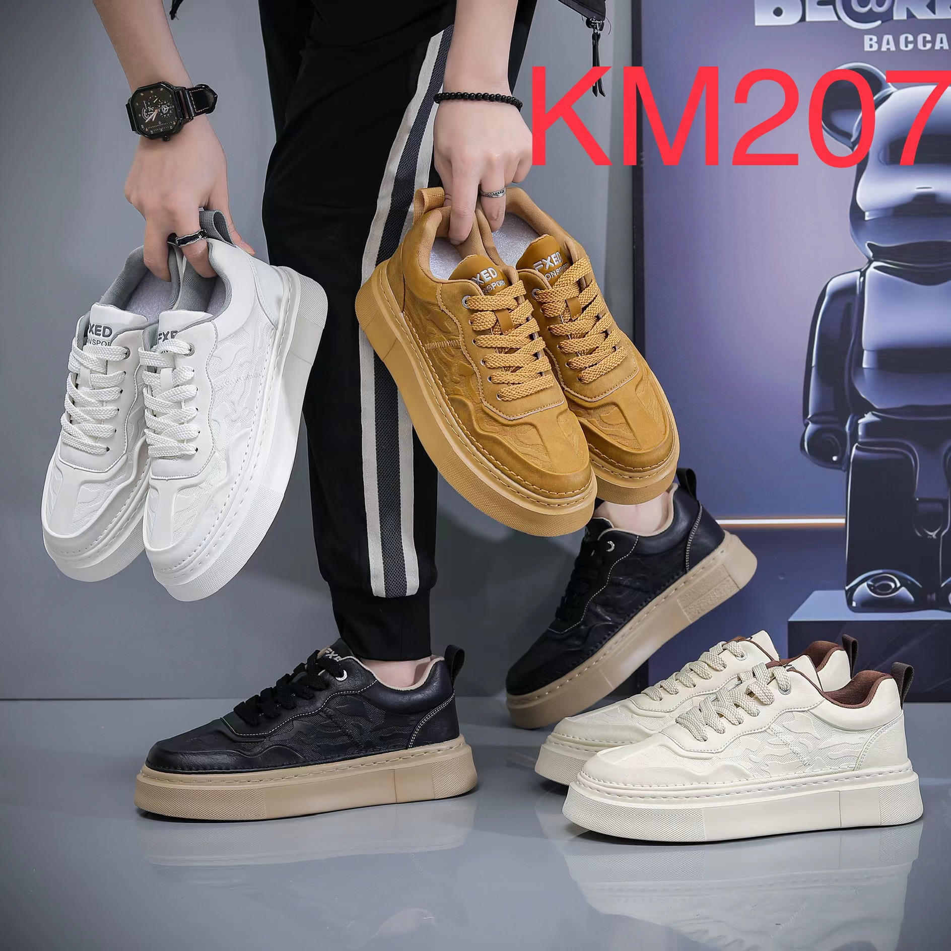 2024新款男鞋新款休闲百搭运动休闲 板鞋爆款潮鞋mk207-阿里巴巴