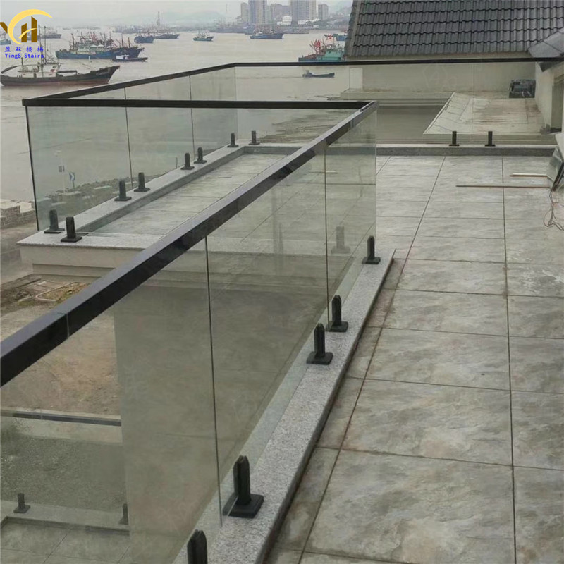 304不锈钢泳池玻璃夹楼梯护拦立柱玻璃免打孔配件阳台玻璃扶手