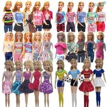 5Pcs/lot Handmade Doll Clothes Fashion T-shirt Skirt Pants