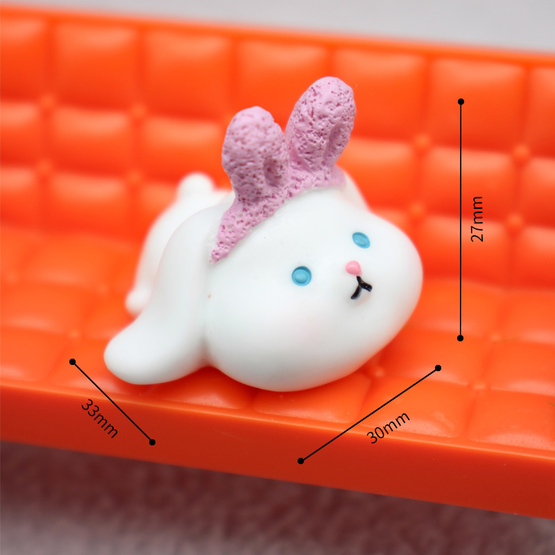 Resin Crafts Simulation Mini Bunny Creative Cute Micro Landscape Home Decoration Car Decoration Wholesale