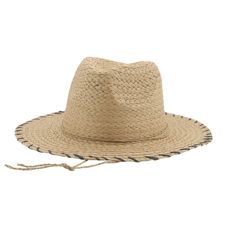 Ins Imitation Raffia Hat Women's Summer Foldable Beach Hat Face-Covering Sun-Shade Hat Bow Sun Hat