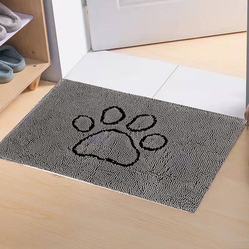 Spot Goods Pet Mat Chenille Long Wool Environmental Protection Non-Slip Carpet Absorbent Kitchen Bathroom Door Mat Wholesale