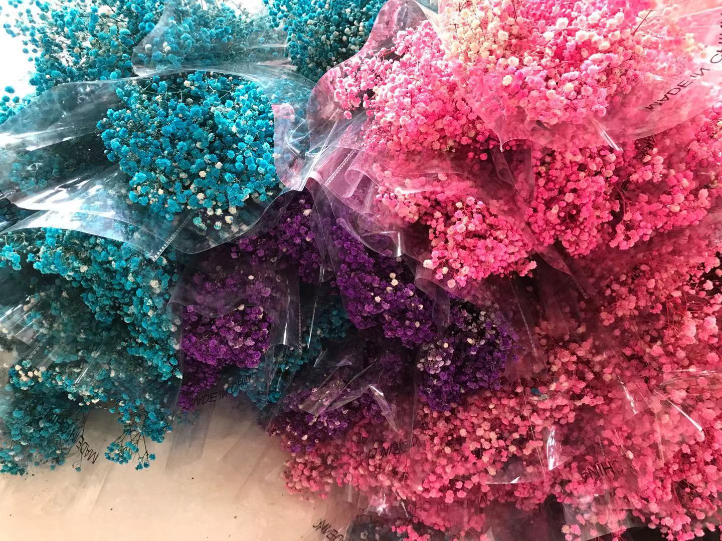 满天星干花花束批发摆摊夜市 永生花满天星花束地摊货源diy材料包