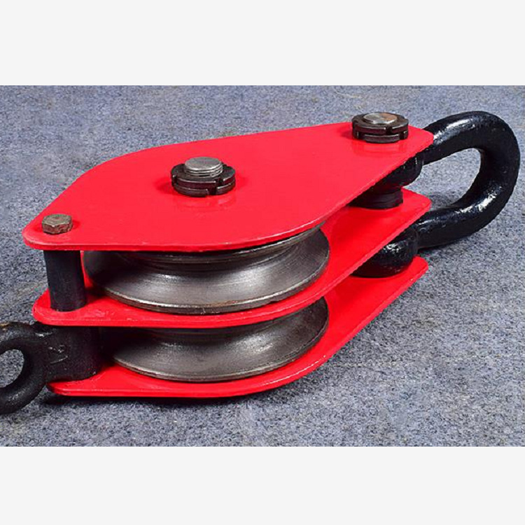 新疆磐石多轮吊钩型起重滑车1t-50t开口铁起重滑轮滑车吊钩