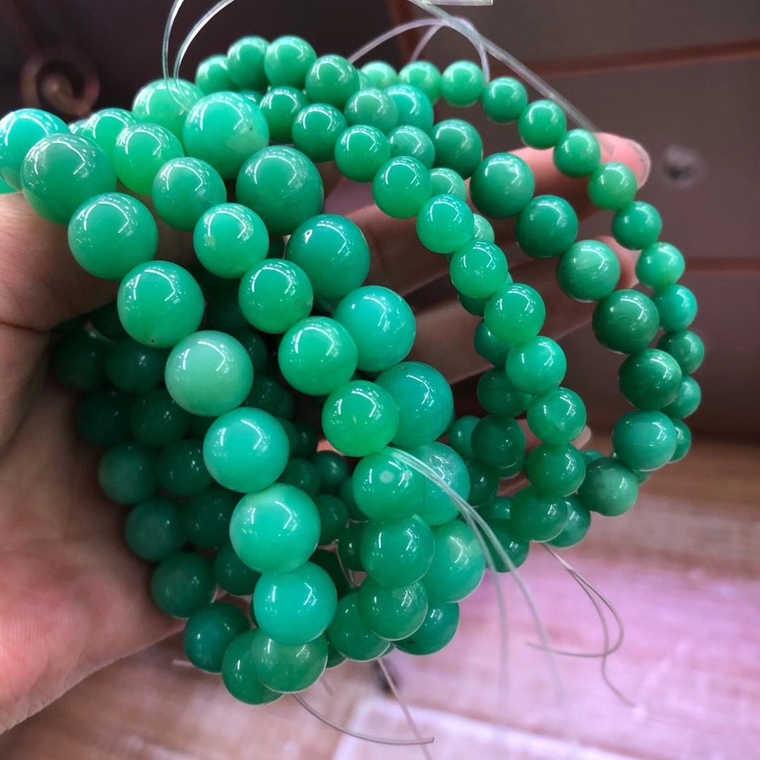 澳洲玉澳绿宝手串