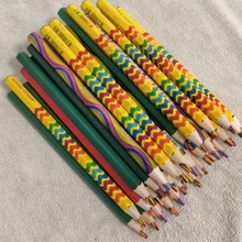 粗芯彩虹笔多色绘画彩铅笔创意儿童学生可爱彩笔轻微瑕疵