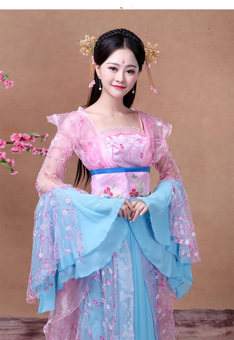 古装贵妃服装唐朝女贵妃皇后公主汉服拖尾舞台影楼服饰演出服装春