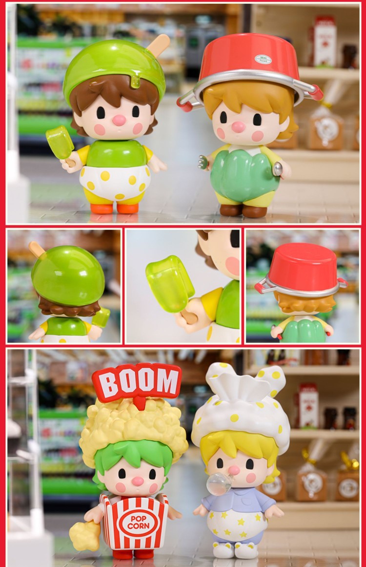 popmart泡泡玛特小甜豆超市盲盒玩具潮流玩具创意礼物正版现货发