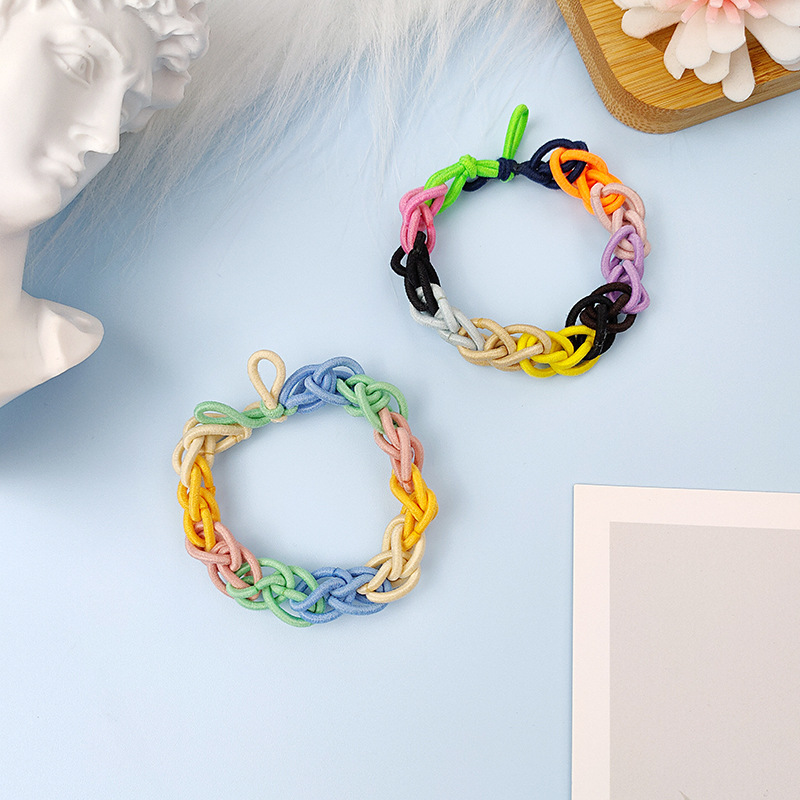 厂家货源基础小皮筋自编手环手绳diy头绳学生情侣送男友闺蜜礼物