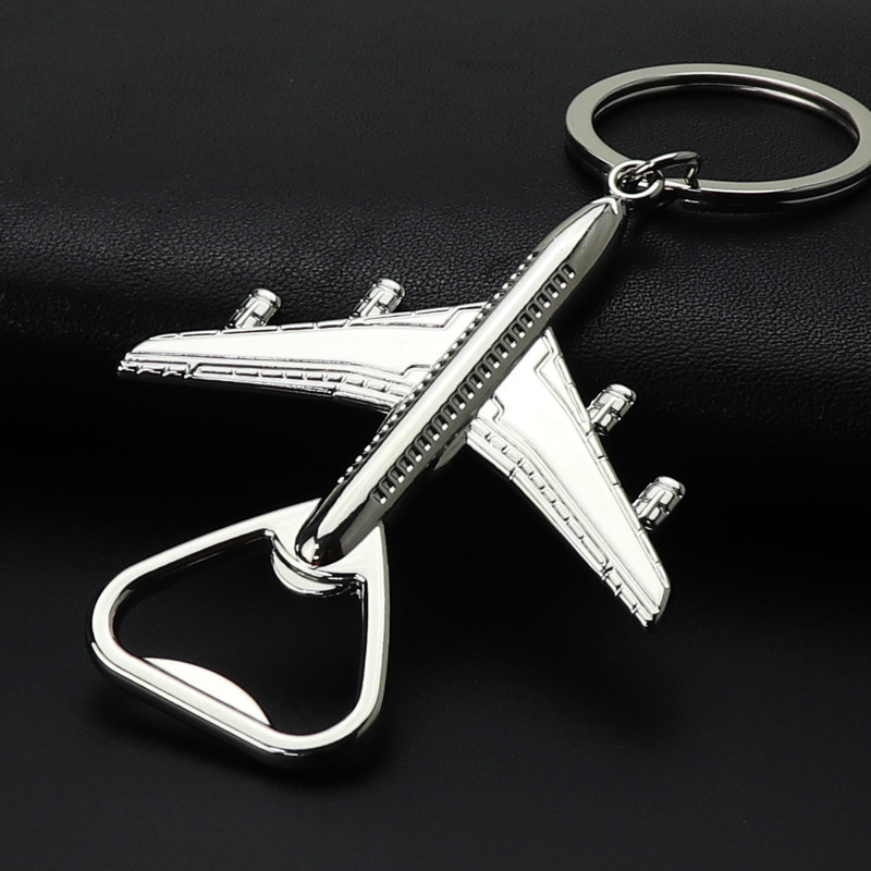 New Aircraft Beer Bottle Opener Key Ring Creative Metal Pendant Bar Screwdriver Aircraft Model Small Gift