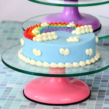 蛋糕旋转盘玻璃裱花台生日蛋糕转盘转台花工具套装防滑垫家用12寸