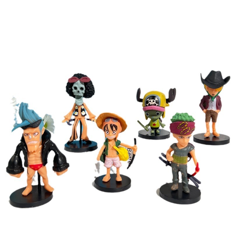 Cross-Border One Piece Hand-Made Luffy Blind Box Cartoon Ornaments Children Cartoon Doll Model Crane Machine Toy Wholesale