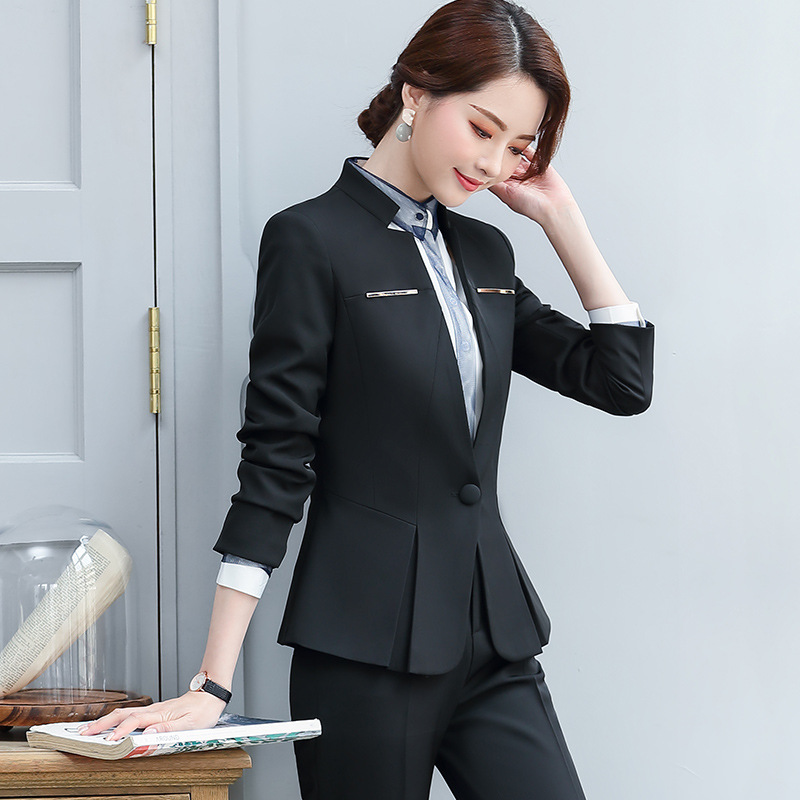 七谷娘秋装空姐职业套装女时尚师工服正装女高端西服酒店前台工装