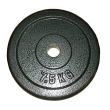 纯铁摇臂配重铁块中孔28 20 15 10 7.5 5 公斤小孔健身哑铃杠铃片