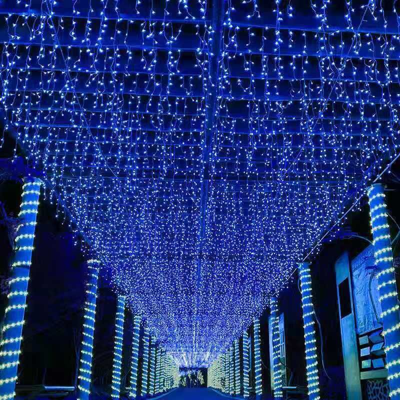 led灯串冰条灯瀑布灯窗帘灯满天星彩灯商场酒吧装饰灯户外防水灯