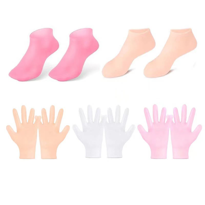 Silicone Protective Foot Cover Care Anti-Cracking Softening Cutin Booties Foot Mask Exfoliating Moisturizing Skin Rejuvenation Care Silicone Socks