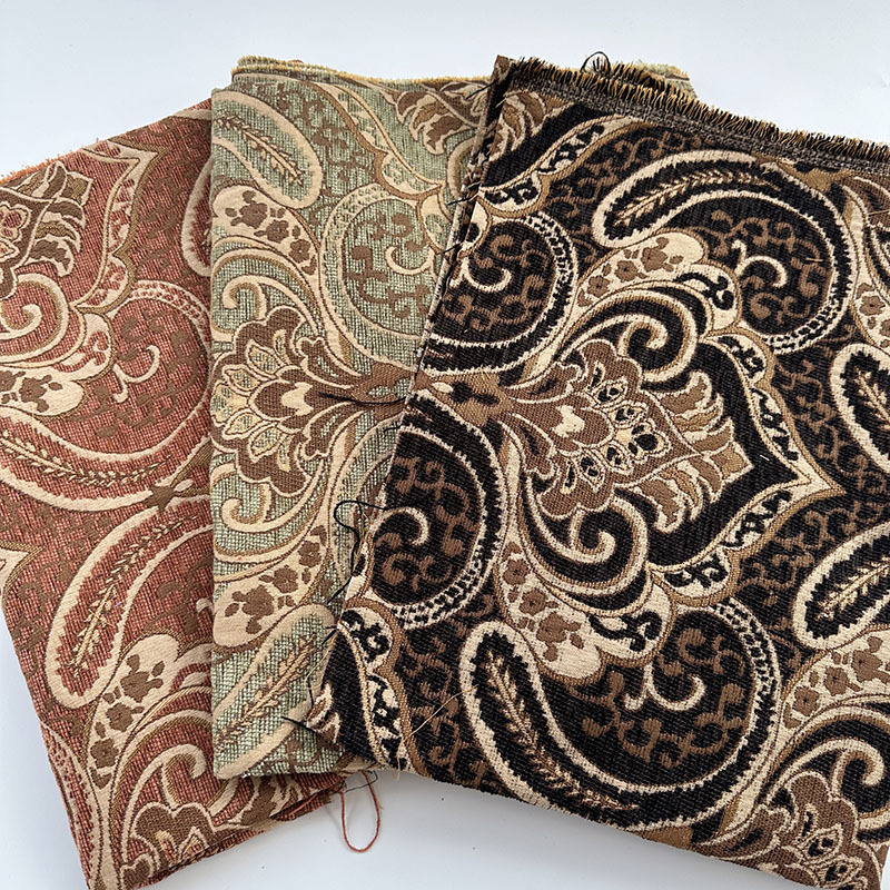 雪尼尔色织提花面料高密服装箱包面料进口布料家居鞋面服装秋冬布